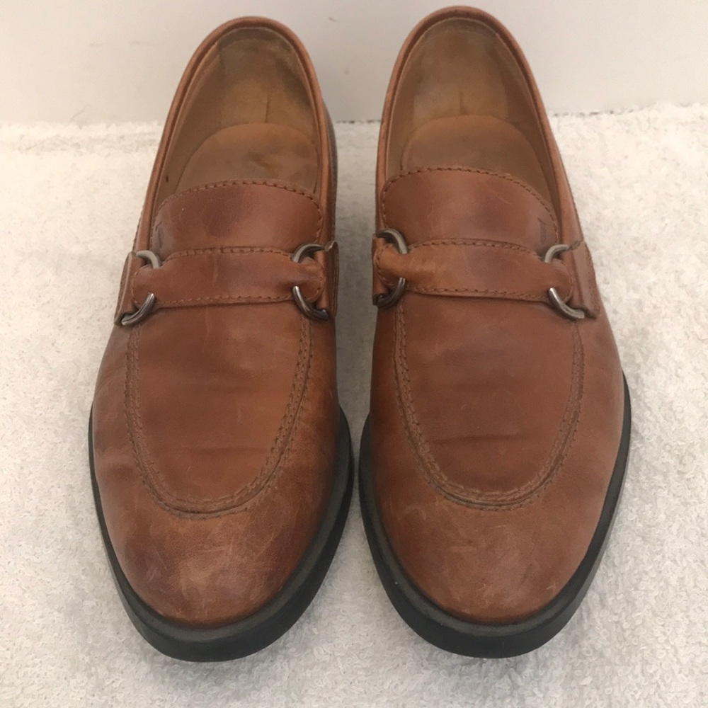 TODS Brown double buckle Leather Women’s 6.5 loafers